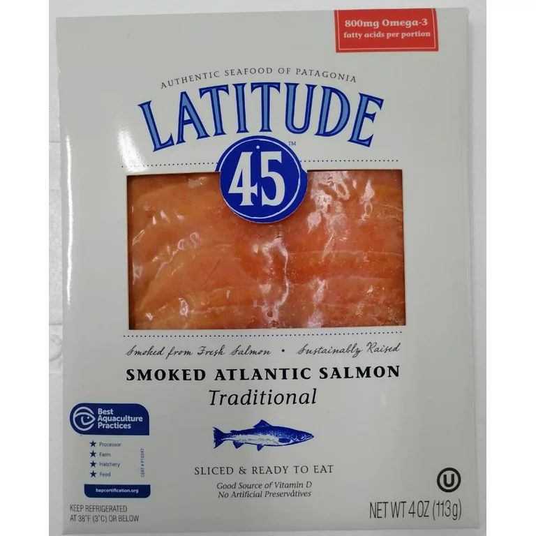 Latitude 45 Cold Smoked Atlantic Salmon, 4 oz | Walmart (US)