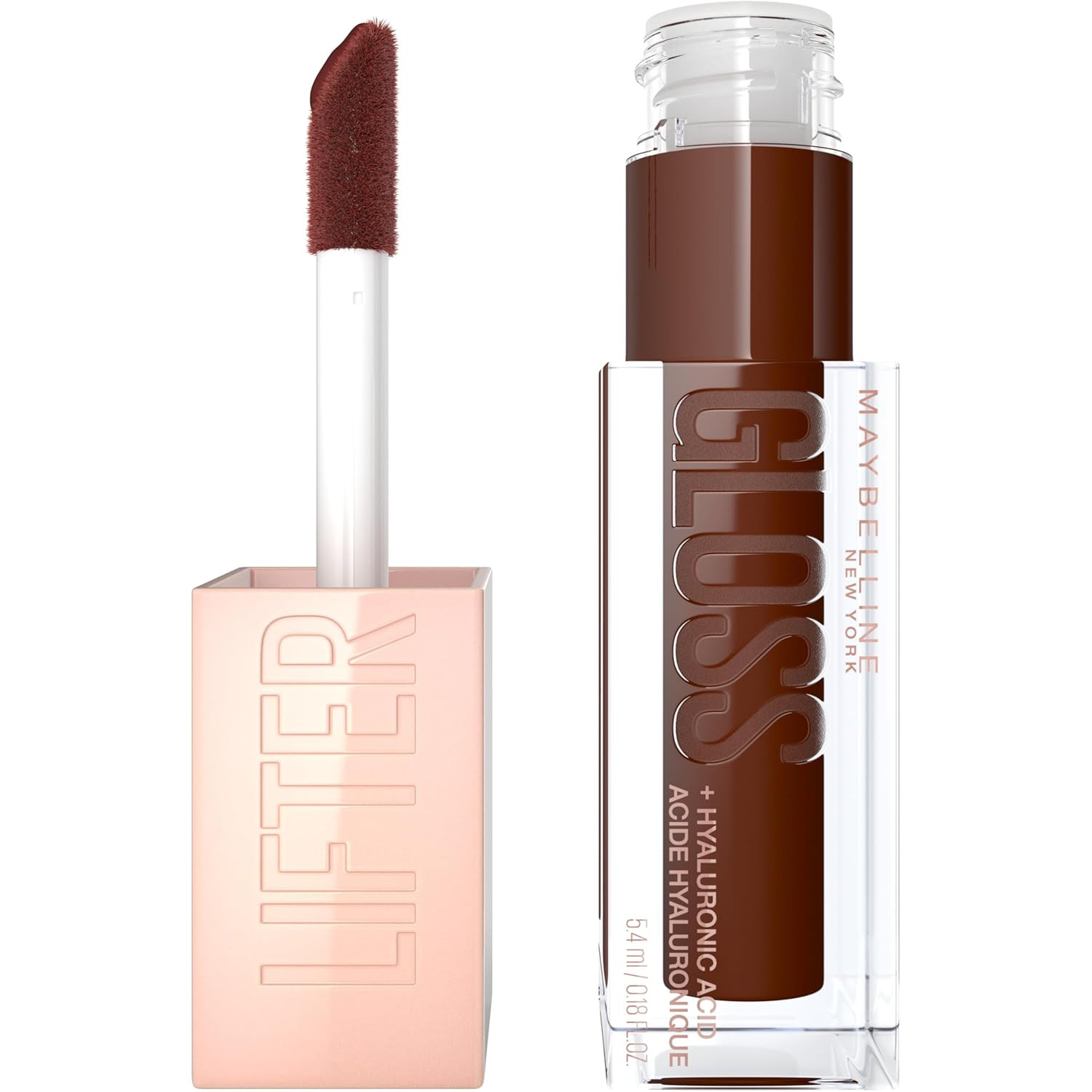 MAYBELLINE Lifter Gloss, Hydrating Honey'd Lip Gloss with Hyaluronic Acid, High Shine for Plumper Looking Lips, Toast, 1 Count | Amazon (US)
