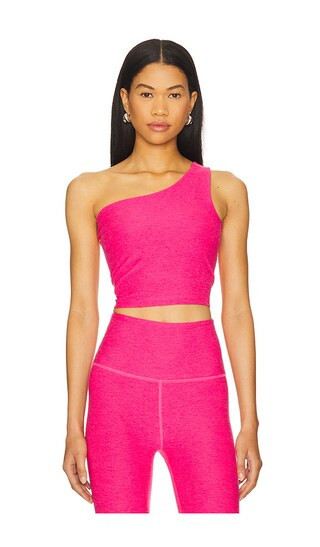 Beyond Yoga Spacedye The Bold Shoulder Cropped Tank in Pink. - size L | Revolve Clothing (Global)