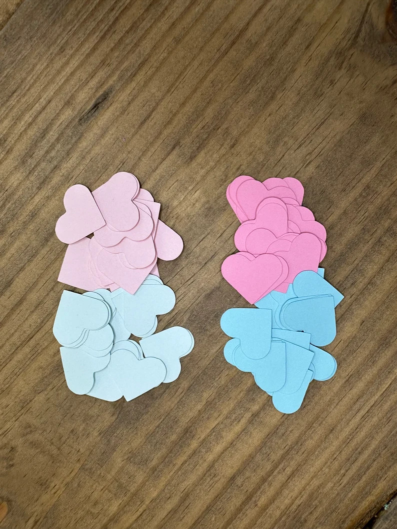 Gender reveal party / pink or blue / gender reveal decorations / boy or girl / oversized confetti... | Etsy (US)