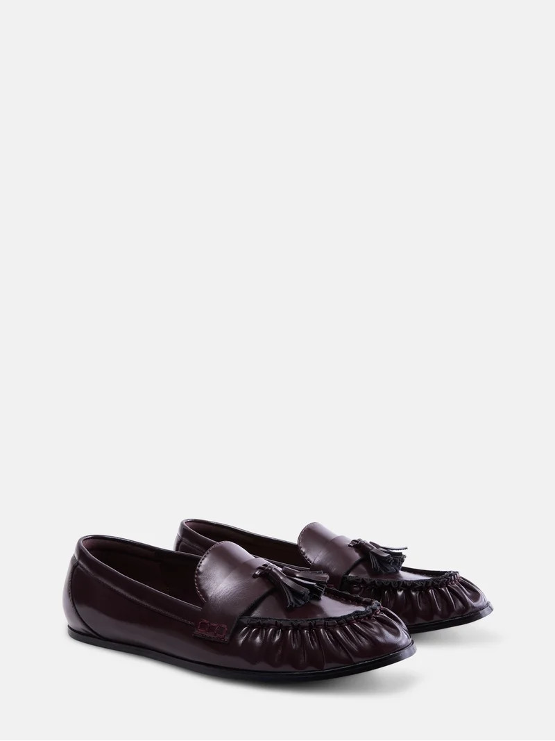 Free Assembly Women's Faux Leather Tassel Loafers | Walmart (US)