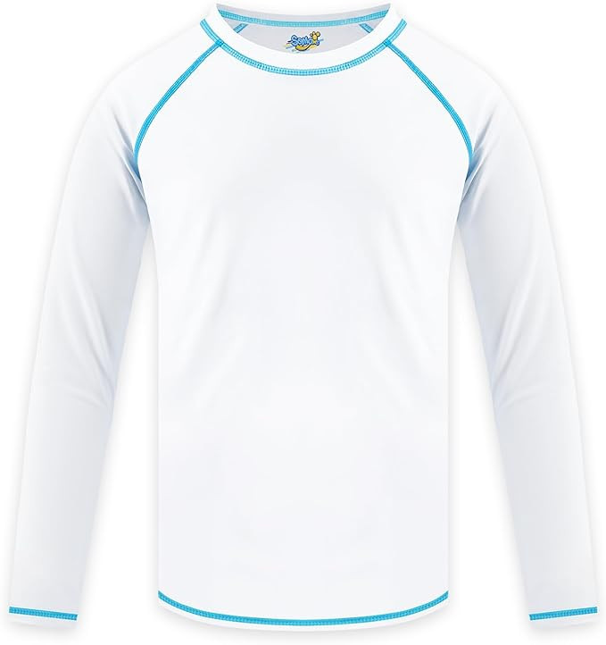 Boys Rash Guard Swim Shirt Long Sleeve UPF+ 50 Sun Shirts for Toddler Kids Rashguard Water Swimmi... | Amazon (US)