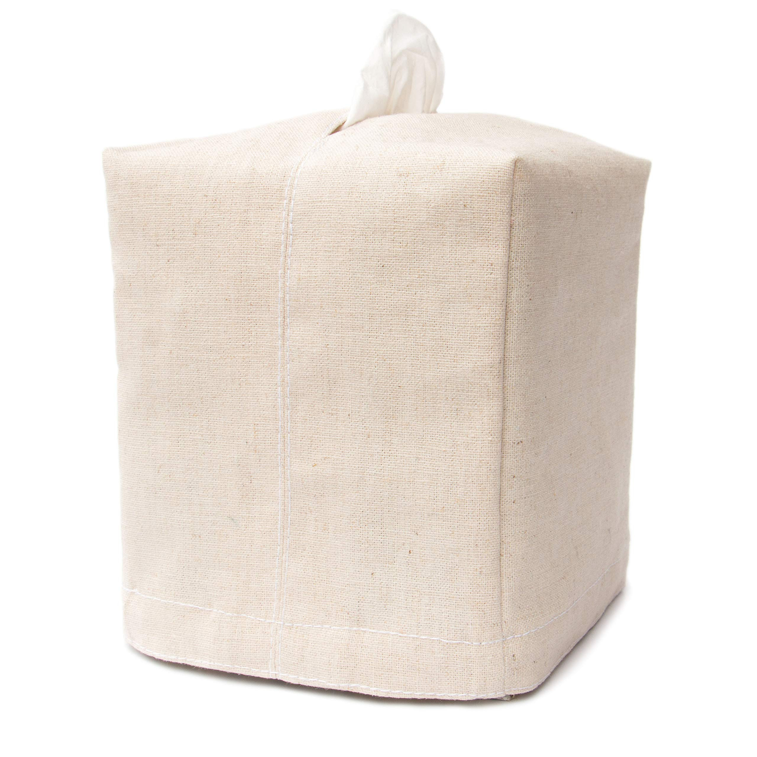 Organic Linen Tissue Box Cover. Square Tissue Box Holder for Bathroom and Office. Zero Waste Home... | Amazon (US)