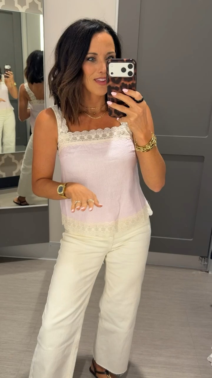  I cannot believe this is @Target 😍
so feminine, soft, and looks WAY more expensive than it is
easy yes for summer layering or wearing on its own

target finds, target outfit, lace cami outfit, affordable fashion, feminine tops, summer outfit ideas, casual chic style, layering basics, budget friendly fashion, everyday outfit inspo

#targetfinds #targetstyle #ltkstyle #affordablefashion #summeroutfit #casualchic #femininefashion #ltkfinds #budgetfriendly