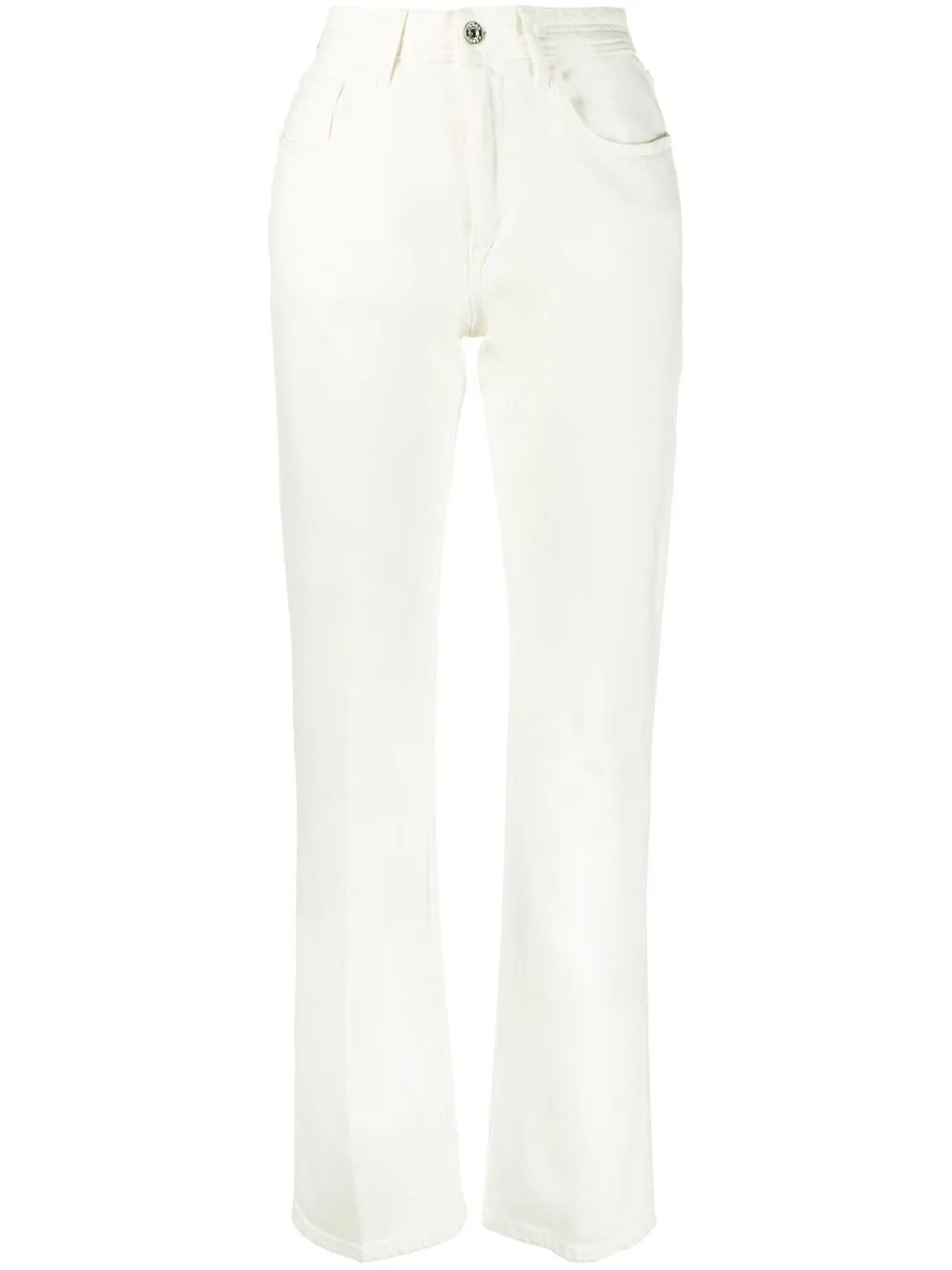 Jacob Cohën Gerade High-Waist-Jeans | Weiß | FARFETCH DE | Farfetch Global