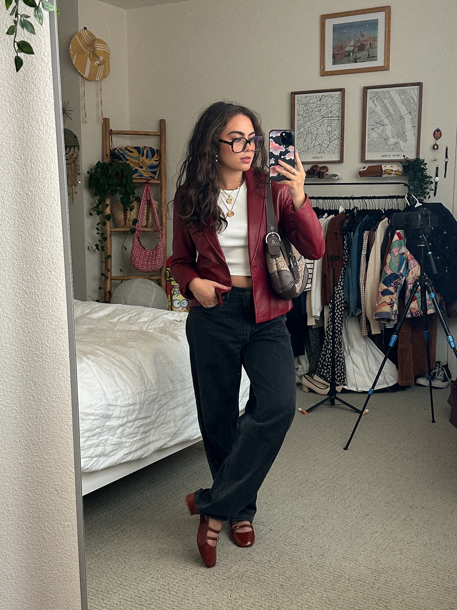 I love a pop of color leather jacket or blazer in the fall. It adds such a cool feel to any simple outfit. 🍂

I thrifted my red leather jacket, but I found SUCH a good similar piece from Guess, that’s currently on major sale!! ✨

Bonus styling points for adding some color cohesive, but slightly vibe constructing shoes, to create a more interesting outfit. ☺️

#LTKshoecrush #LTKSeasonal #LTKstyletip