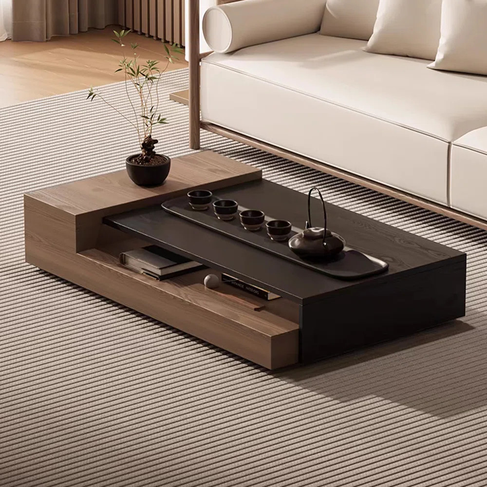 Modern simple log solid wood tea table | Wayfair North America
