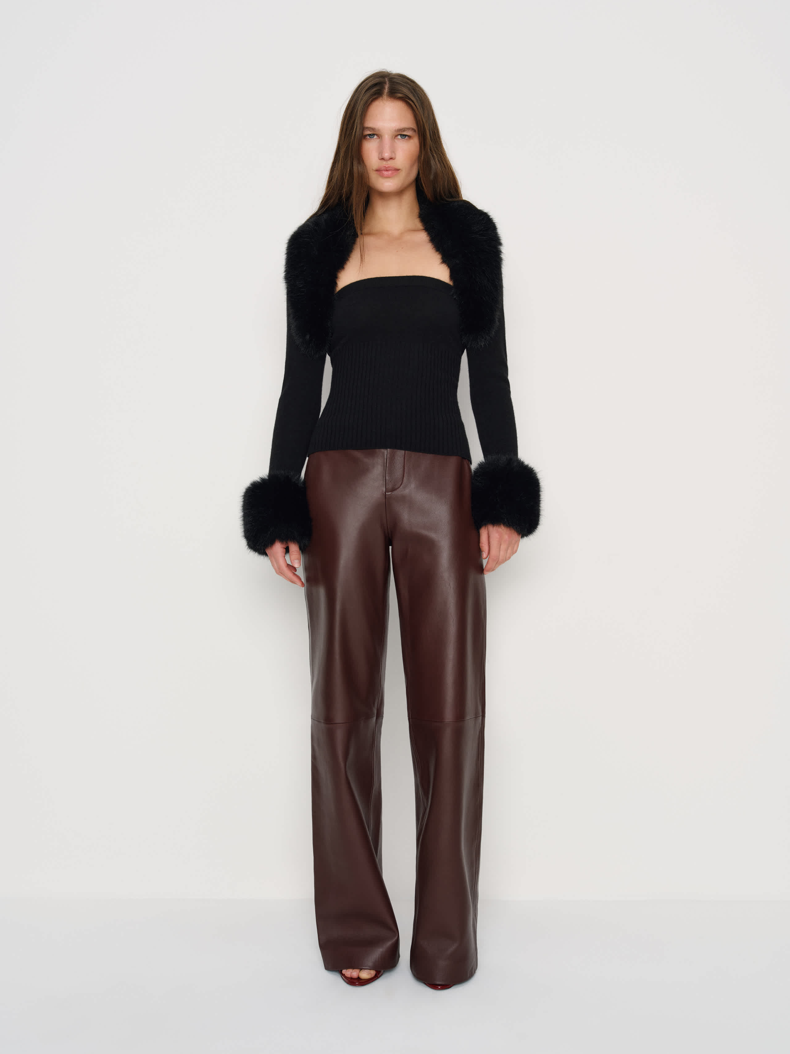 Clarissa Cashmere Faux Fur Bolero Set | Reformation (Global)