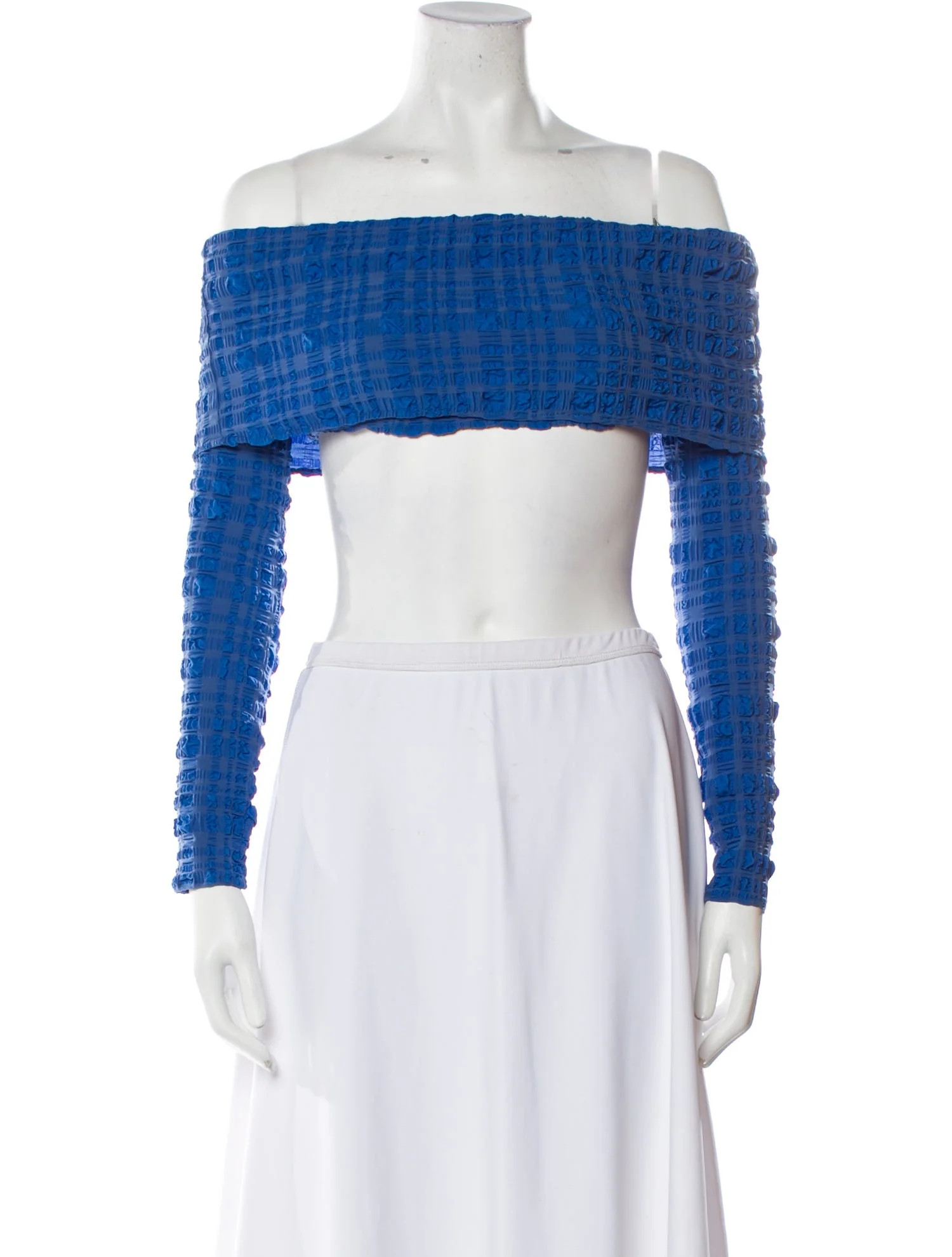 Off-The-Shoulder Long Sleeve Crop Top | The RealReal
