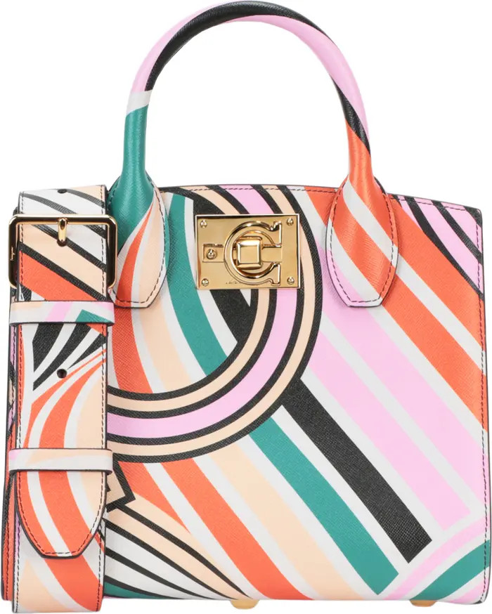 FERRAGAMO Gancini Print Leather Tote Bag | Nordstromrack | Nordstrom Rack