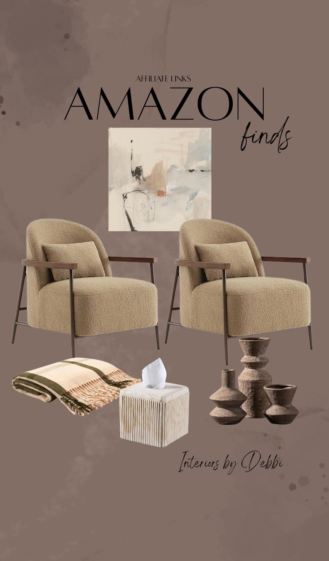 Amazon Finds
Accent chairs, framed art, vases, throw, transitional home, modern decor, amazon find, amazon home, target home decor, mcgee and co, studio mcgee, amazon must have, pottery barn, Walmart finds, affordable decor, home styling, budget friendly, accessories, neutral decor, home finds, new arrival, coming soon, sale alert, high end look for less, Amazon favorites, Target finds, cozy, modern, earthy, transitional, luxe, romantic, home decor, budget friendly decor, Amazon decor #amazonhome

#LTKSeasonal #LTKHoliday #LTKHome