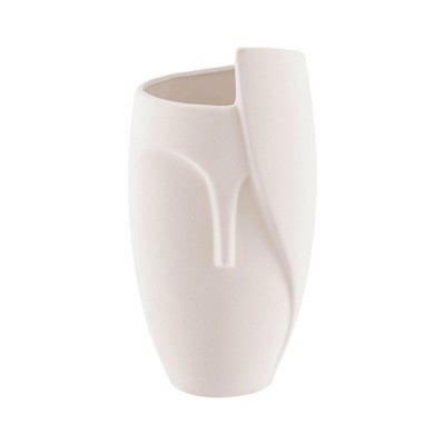 Danya B. Hans Ansit Cream Abstract Contemporary Face Matte Ceramic Sculpture Decorative Planter Vase | Target