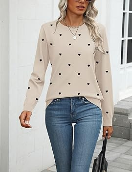 Zeagoo Womens 2026 Fall Sweaters Long Sleeve Tops Classic Crew Neck Pullover Sweaters Loose Dress... | Amazon (US)