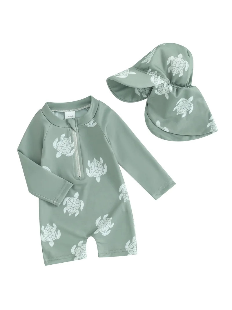 Loicainy Toddler Baby Kids Boys Rash Guard Swimsuit Rompers 3 6 12 24 Months 2T 3T 4T 5T Long Sle... | Walmart (US)