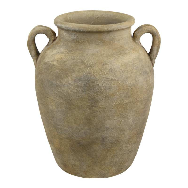 Brown Stoneware Vase, 10.5" | At Home