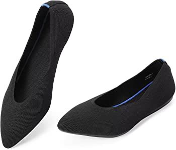 Frank Mully Womens Pointed Toe Flats Knit Dress Shoes Comfort Women Shoes Slip On Ballet Shoes fo... | Amazon (US)