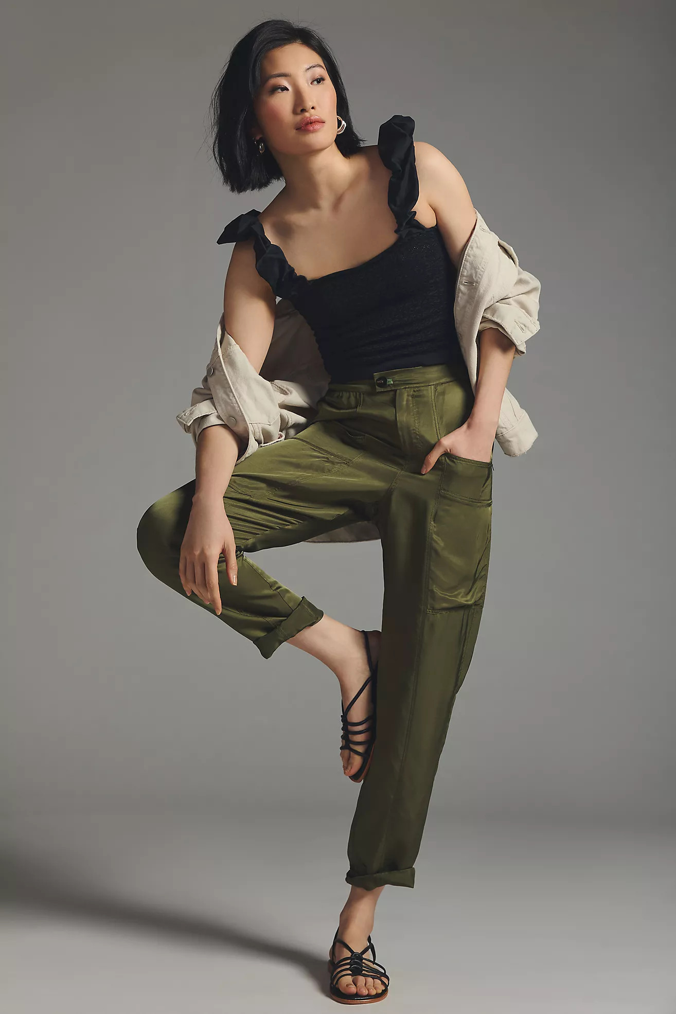 By Anthropologie Ruched Crop Top | Anthropologie (US)