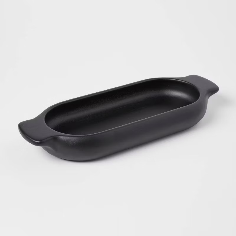 60oz Acacia Modern Dough Bowl Black - Threshold™ | Target
