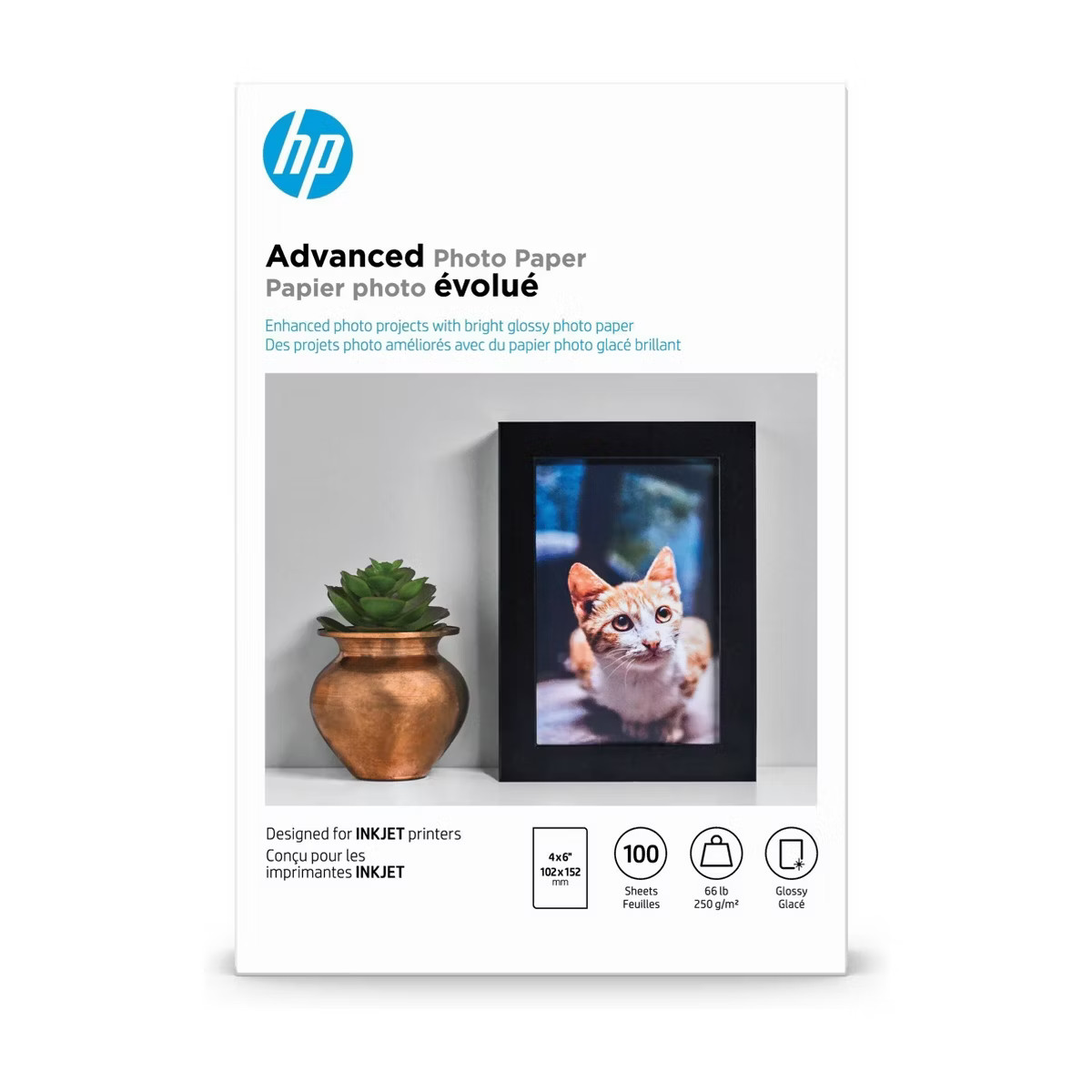HP 4x6 100ct Advanced Glossy Photo Paper - Q6638A | Target