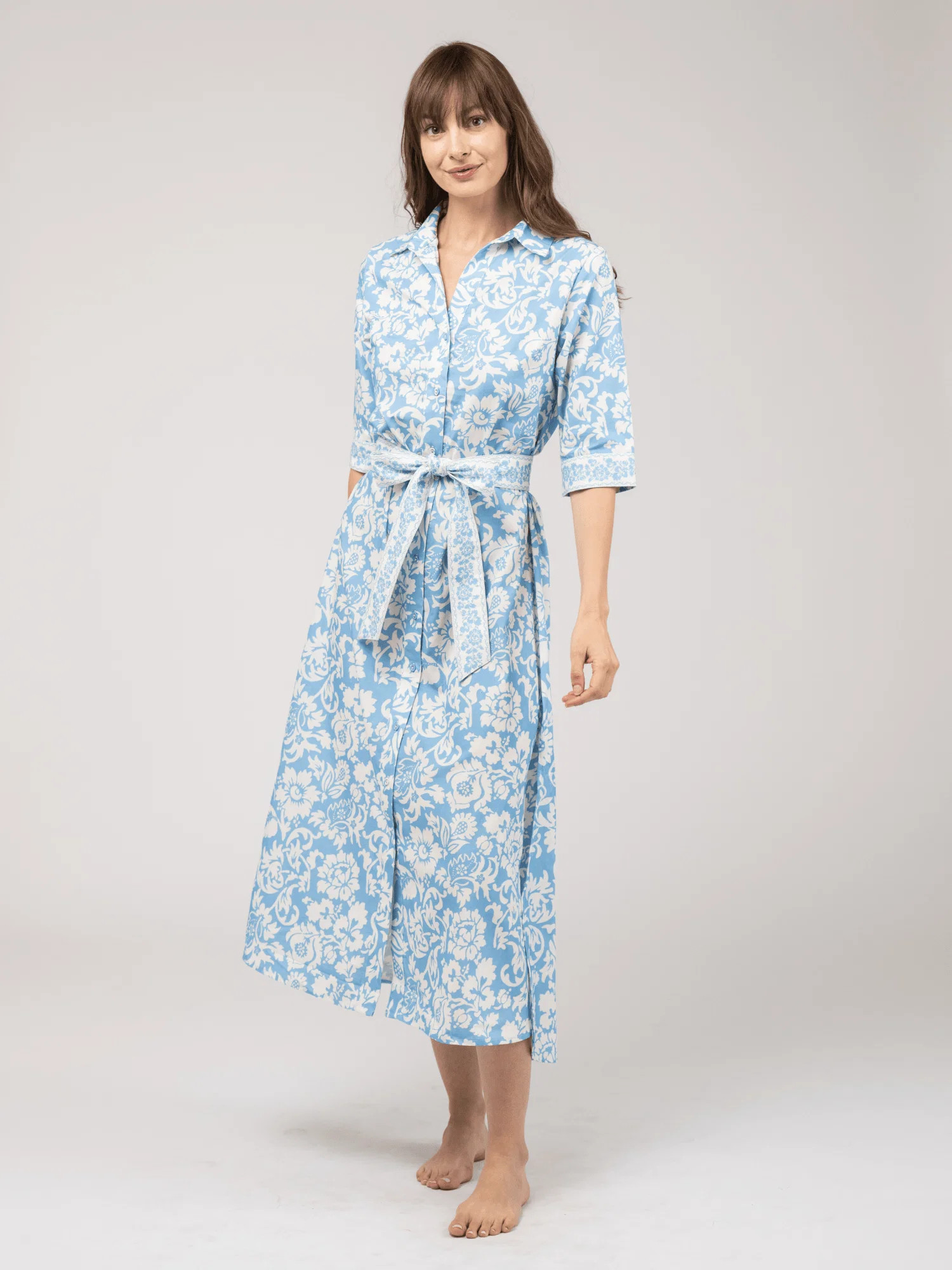 The Eloise Dress | Blue Flore | Beau & Ro