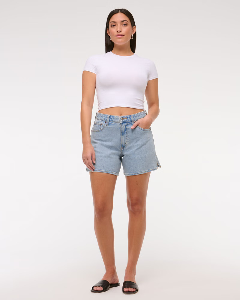 Curve Love High Rise Dad Short | Abercrombie & Fitch (US)