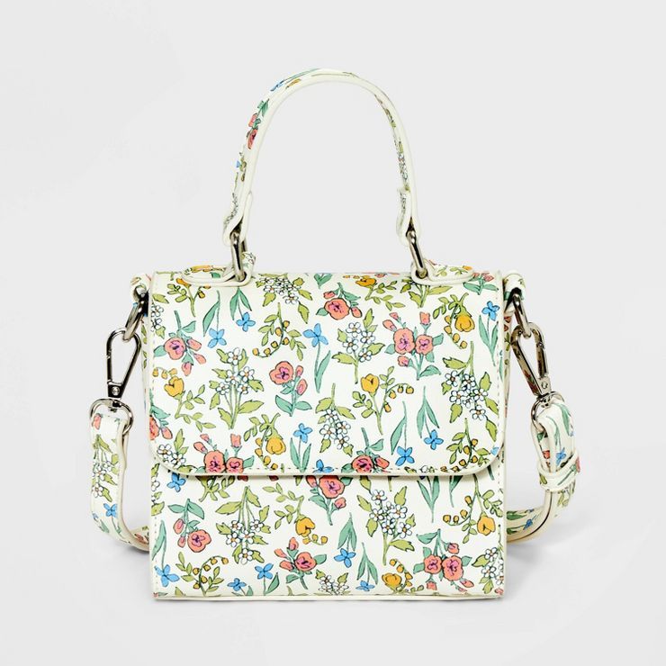 Girls' Floral Crossbody Bag - Cat & Jack™ Yellow | Target