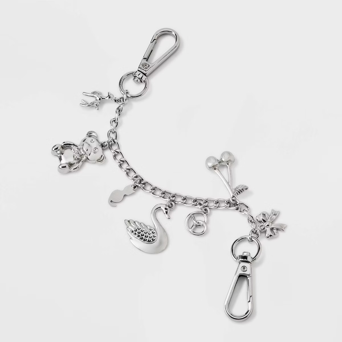 Girls' Charms and Link Chain Bag Charm - art class™ Sliver | Target