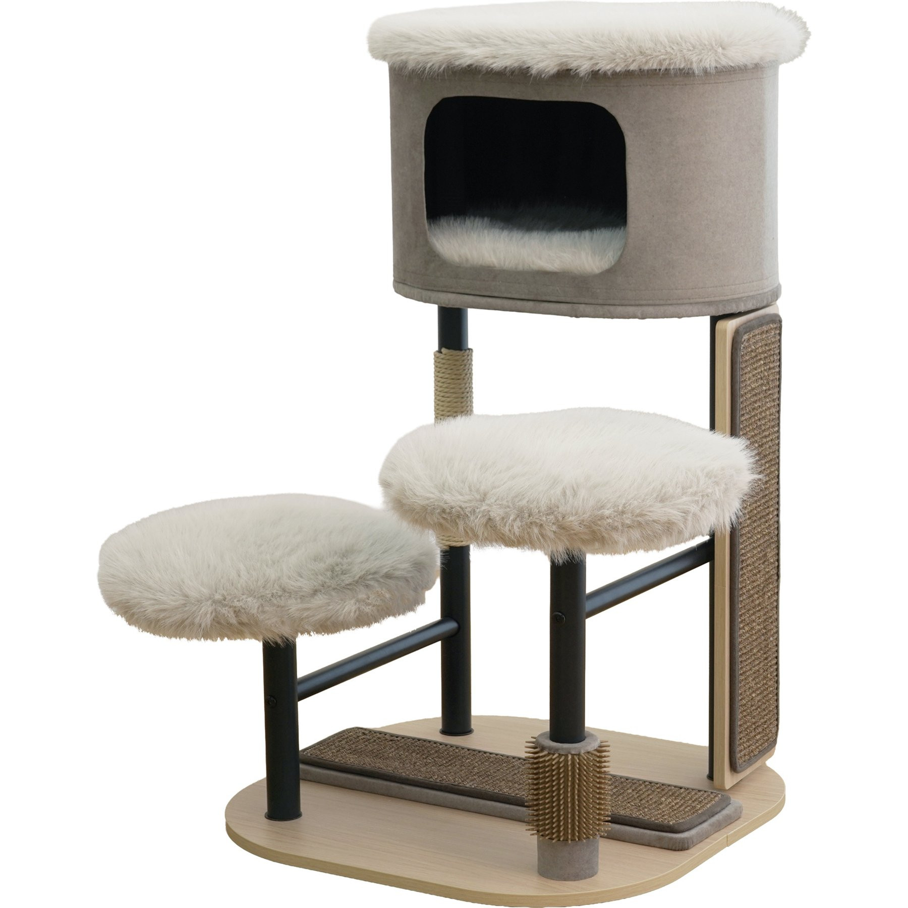 Petpals 37-in Linen Cat Tree, Dark Gray | Chewy