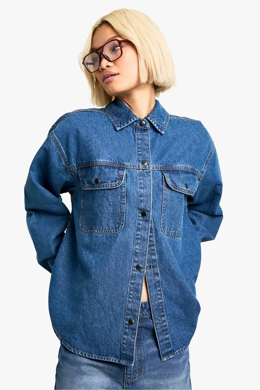 Oversized Denim Shirt | Boohoo.com (UK & IE)