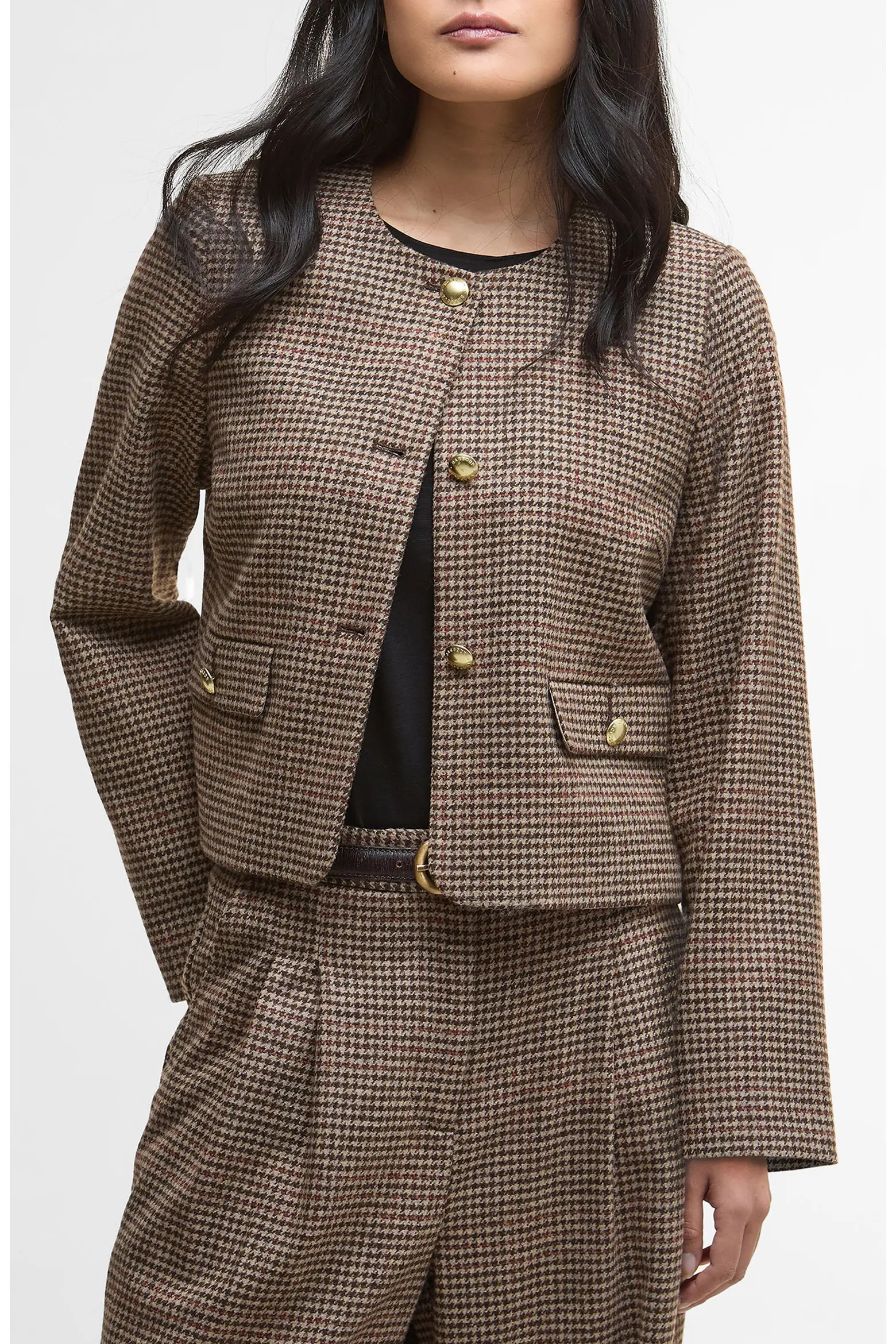 Barbour Corina Houndstooth Wool Jacket (Women) | Nordstromrack | Nordstrom Rack