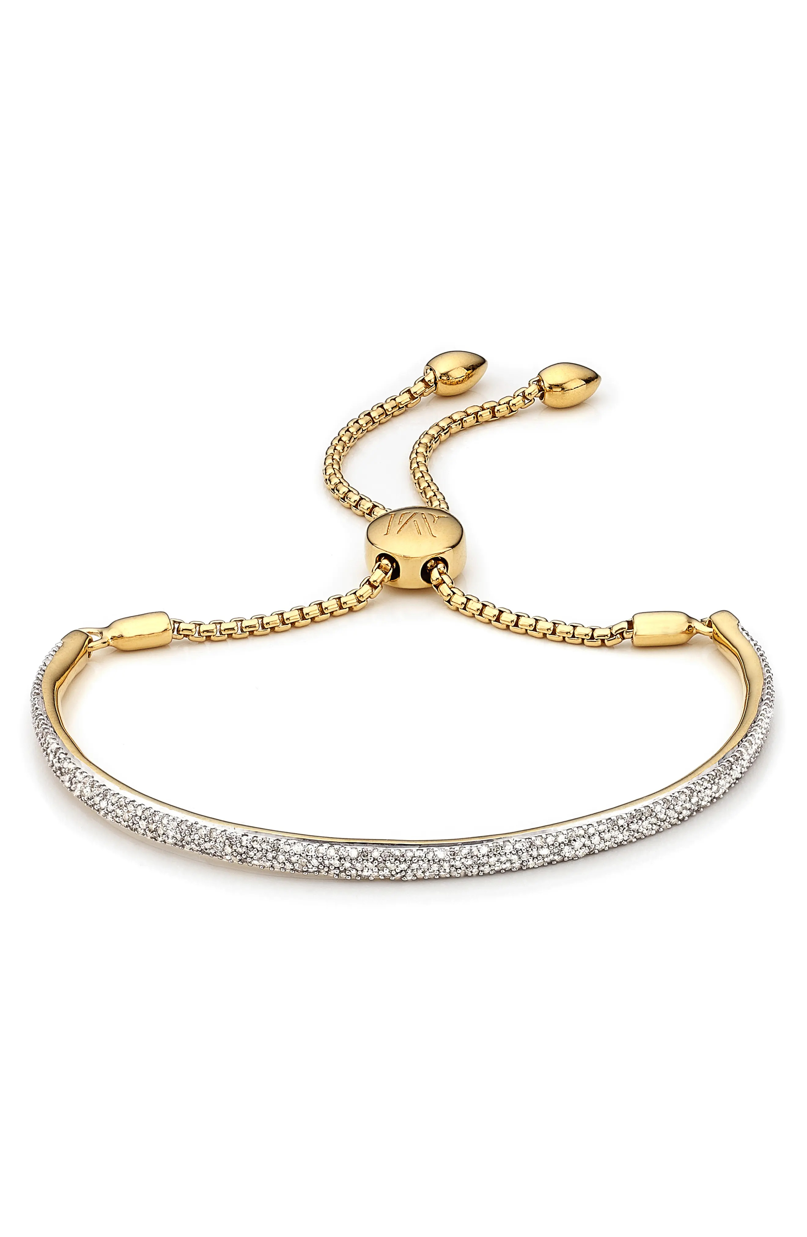Monica Vinader Fiji Diamond Pavé Toggle Petite Bracelet in Yellow Gold at Nordstrom Rack | Nordstrom Rack