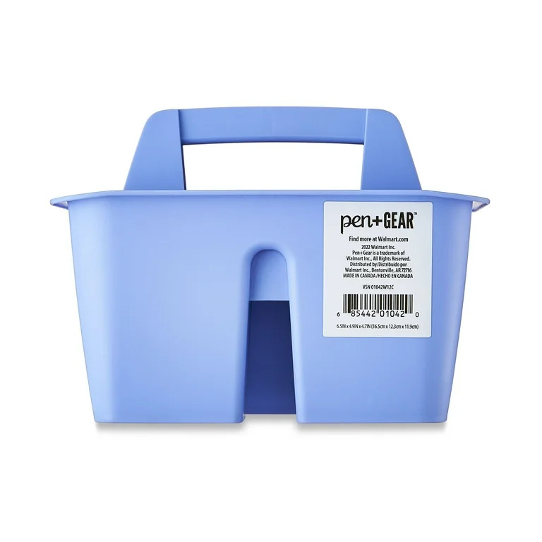 Pen+Gear Mini Plastic Caddy, Desktop Craft and Hobby Organizer, Periwinkle | Walmart (US)