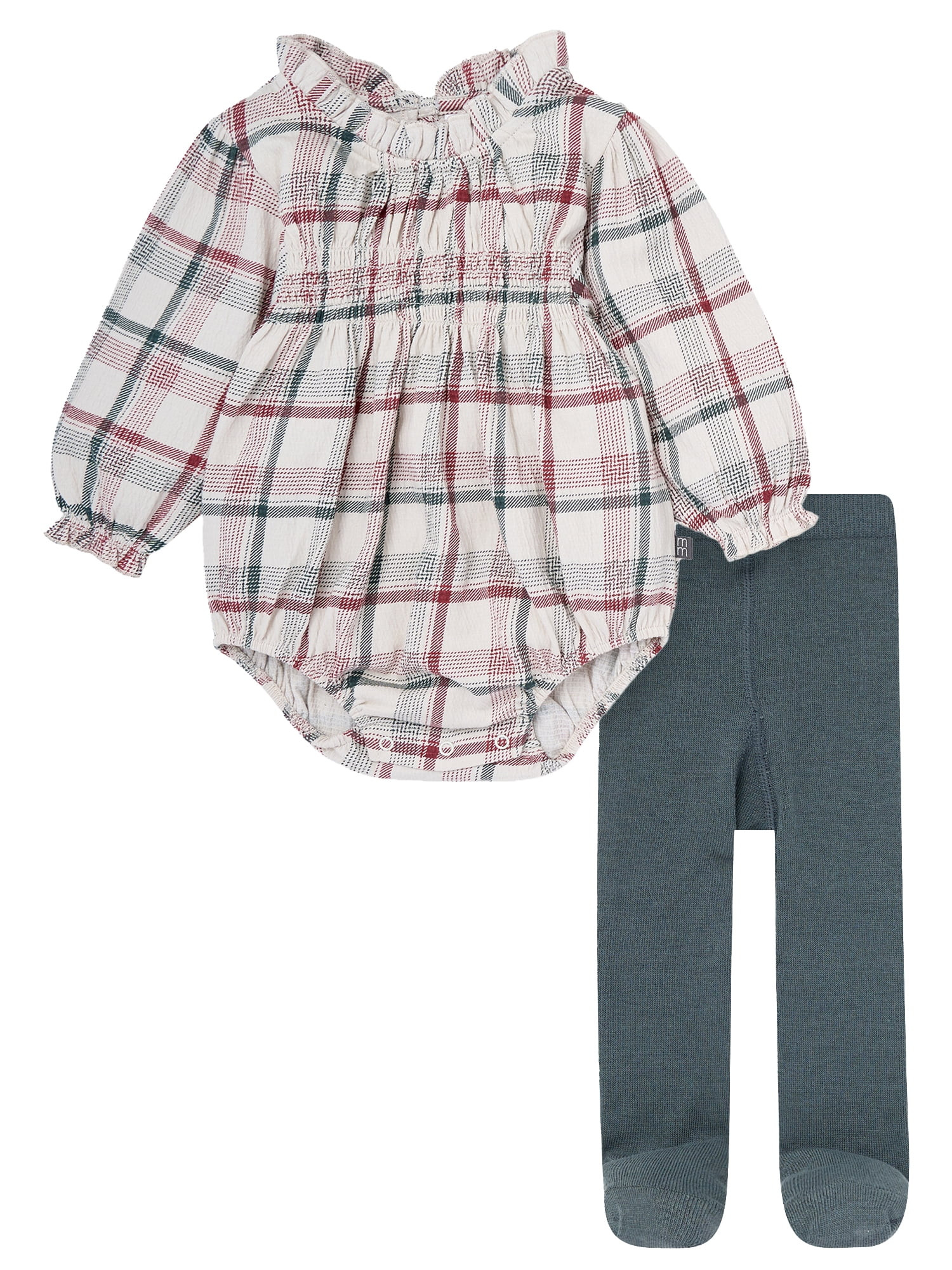 Modern Moments By Gerber Baby Girl Bubble Romper and Tights Outfit Set, 2-Piece, Sizes 0/3 Months... | Walmart (US)