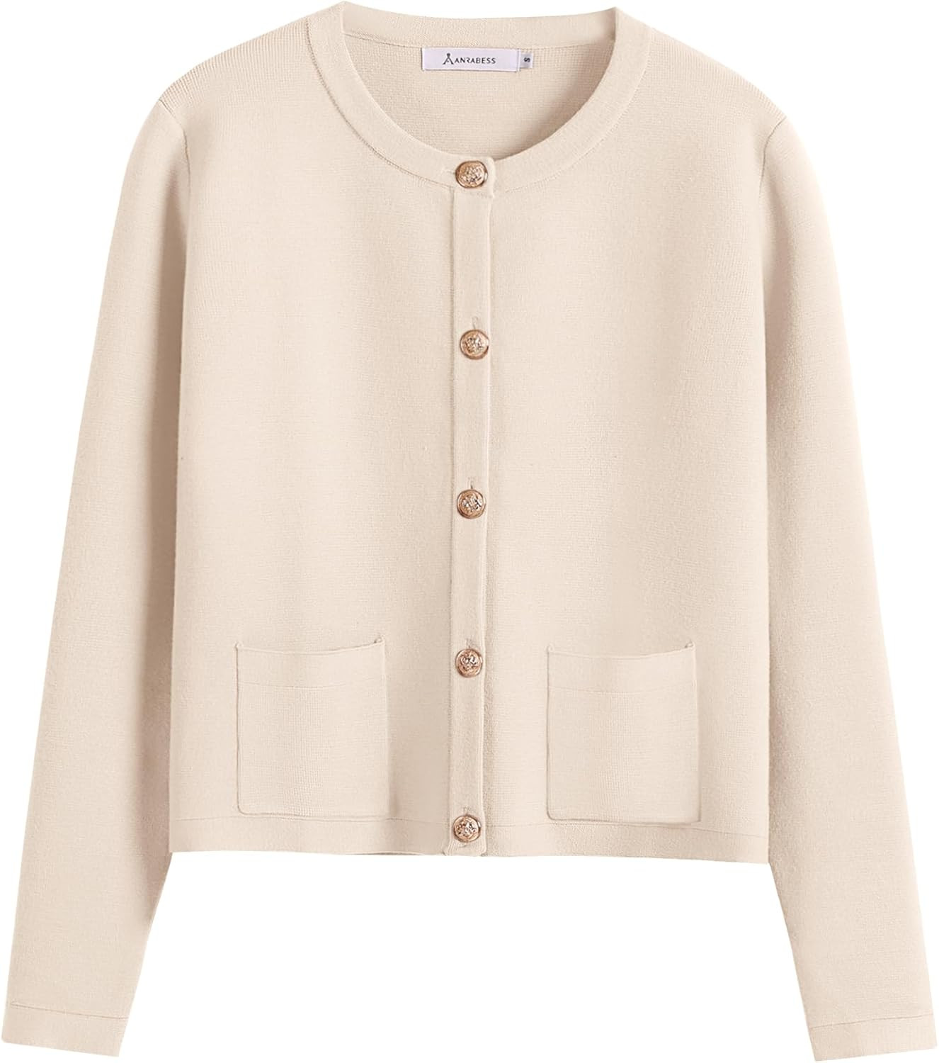 ANRABESS Women's Button Down Cropped Striped Cardigan Sweaters | Amazon (US)