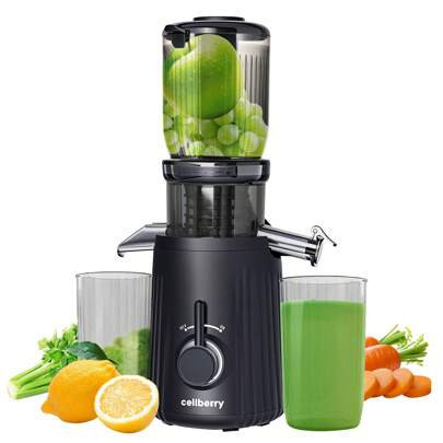 Cold Press Juicer, Celiberry Slow Masticating Juicer Machines With 4.25" Large Feed Chute Fit Whole Vegetable And Fruit, Self Feeding Slow Juicer Easy | SHEIN