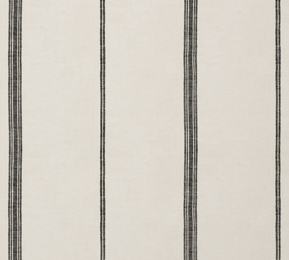 Ticking Striped Wallpaper, Black | Pottery Barn (US)