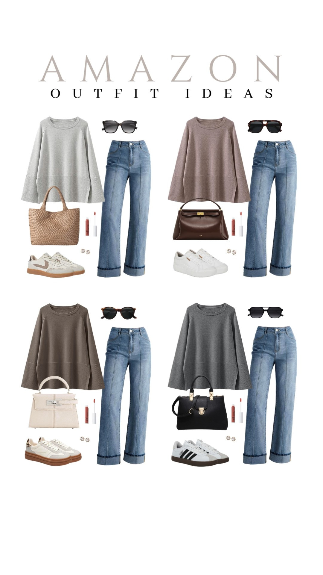 Here are some easy ways to wear an oversized knit sweater and jeans. 

 #LTKSeasonal #LTKTravel