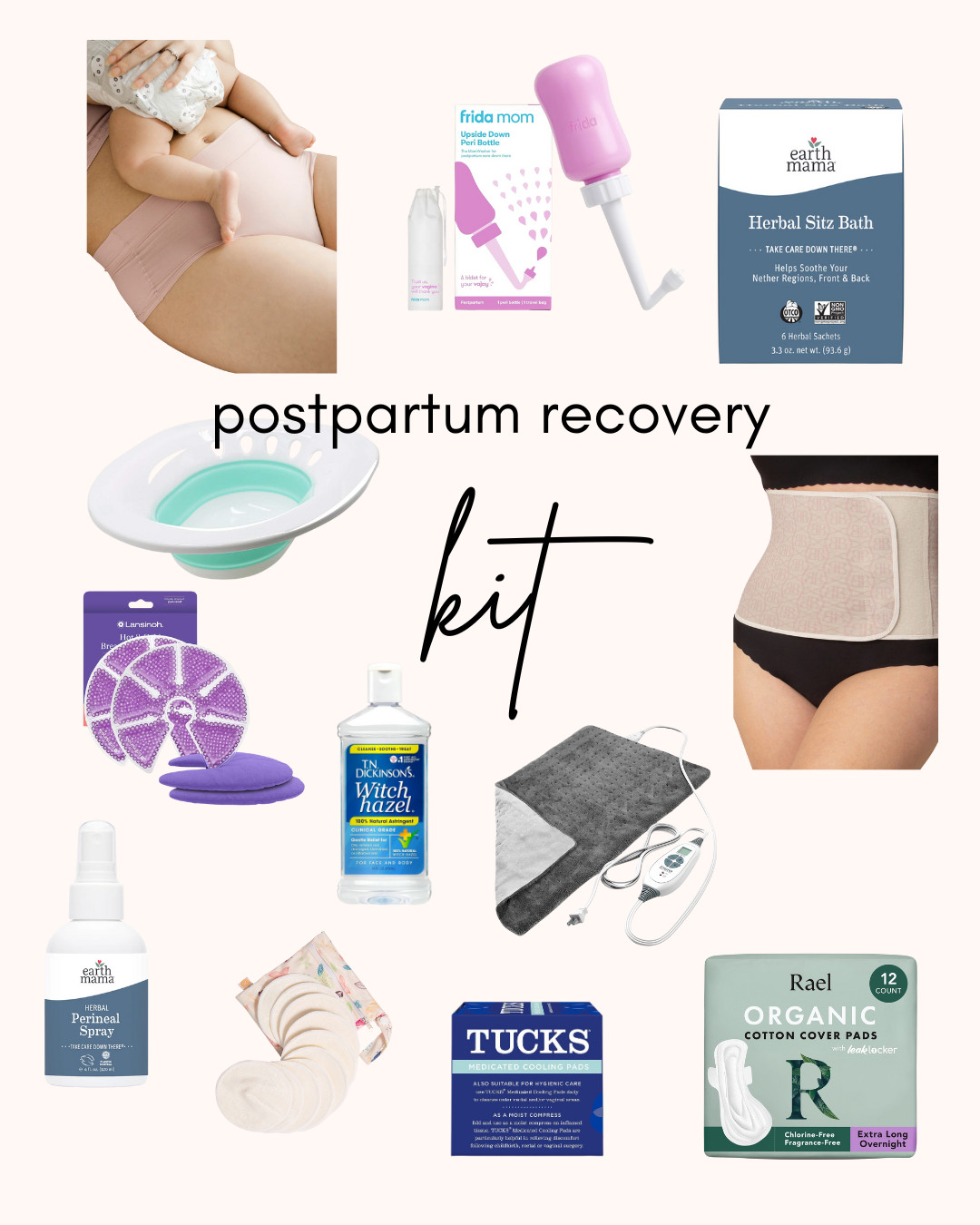 Postpartum Recovery Kit: Learn more over at alifeinlabor.com and jump into my postpartum course so you can be fully equipped for the fourth trimester and caring for your newborn 

 #LTKBaby #LTKBump #LTKKids