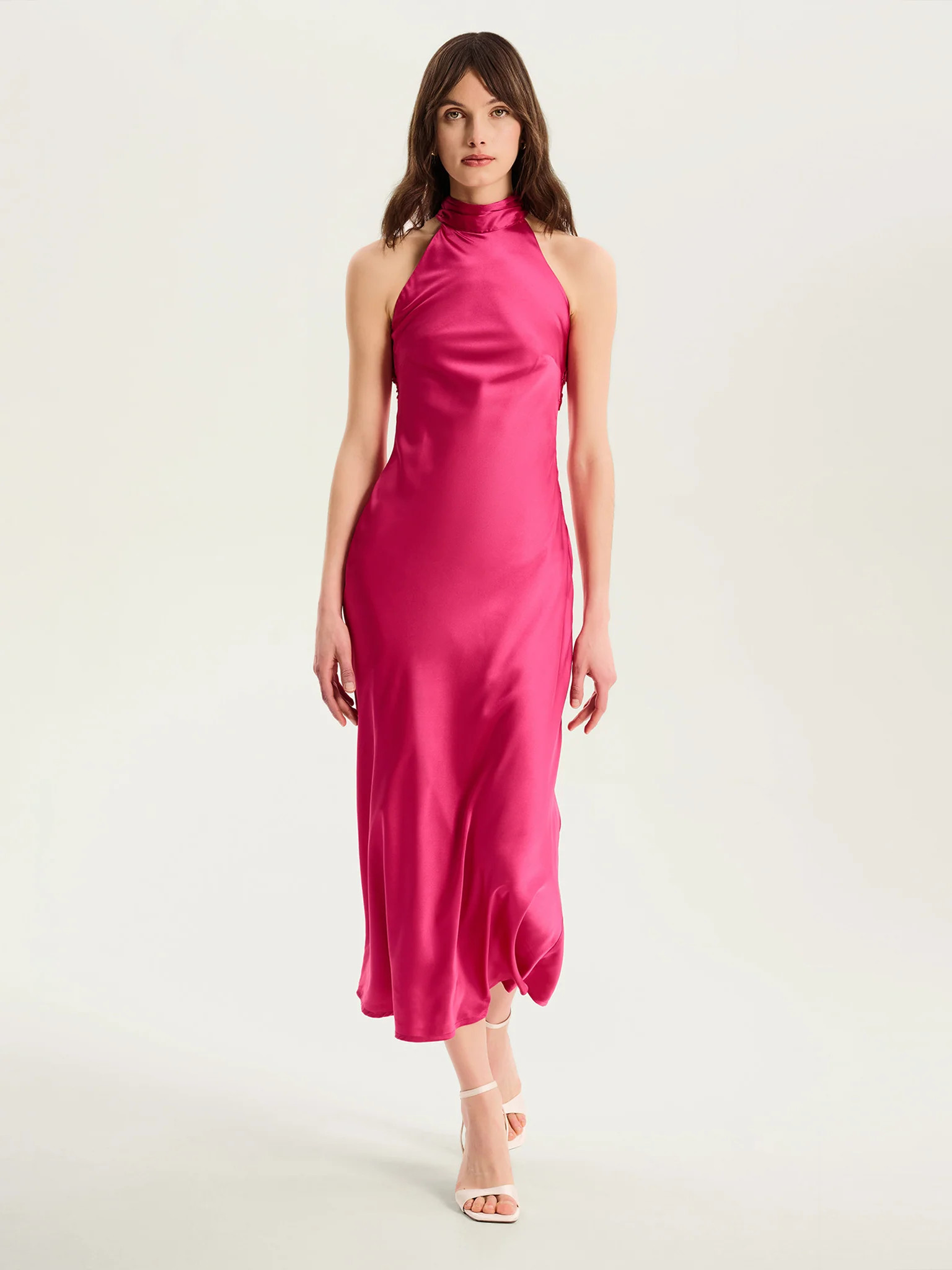 Seychelles Drape Back Detail Dress in Magenta | OMNES | Ethical & Affordable Clothing | Shop Wome... | OMNES UK