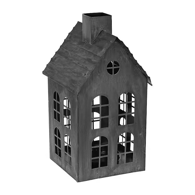 Black Galvanized House Candle Holder | Kirkland's Home