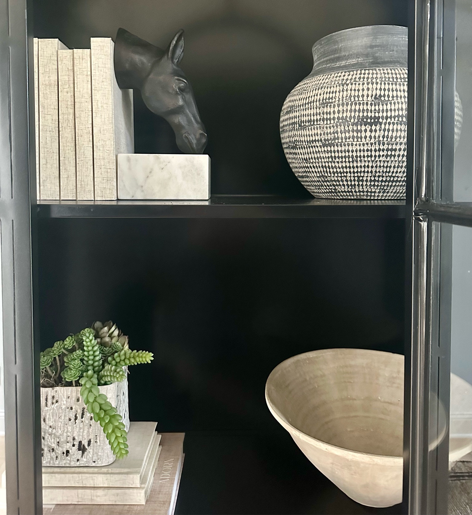 Shelf styling for my arched glass cabinet with McGee & Co + Pottery Barn

#LTKhome