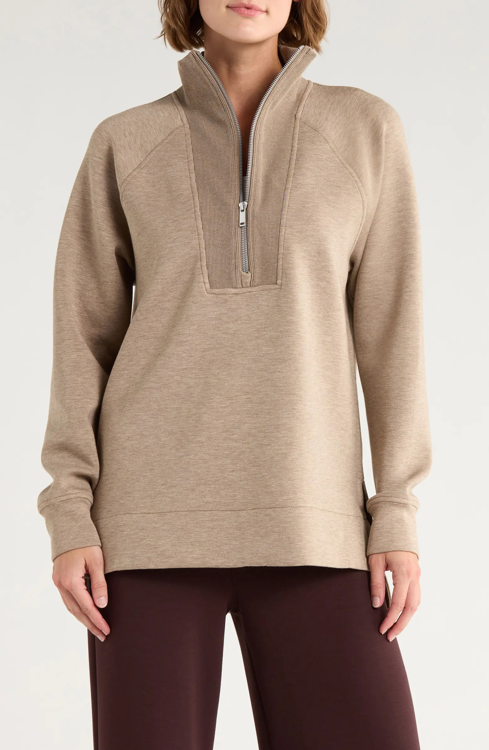 Air Essentials Brushed Half-Zip Sweatshirt | Nordstrom