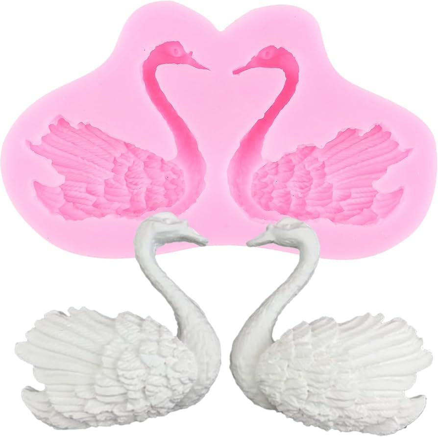 Swan Silicone Molds Swan Chocolate Fondant Mold For Sugar Cake Decorating Cupcake Topper Gum Past... | Amazon (US)