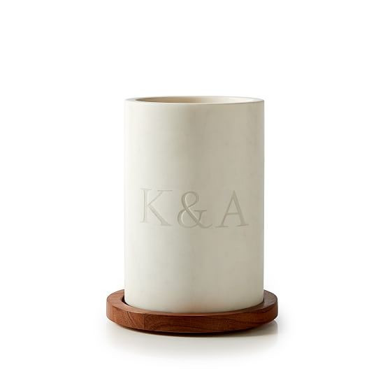 Wood and Marble Wine Chiller | Mark and Graham