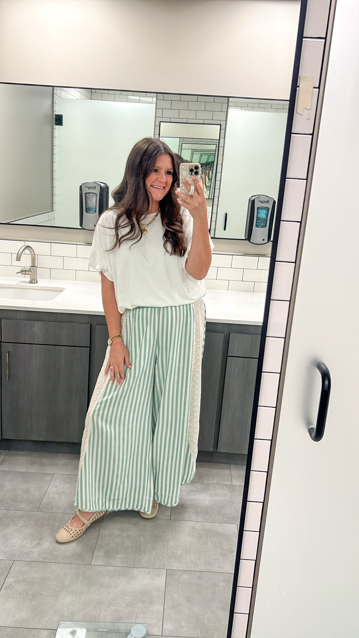 Obsessed is an understatement. If you’re wondering if these pants are see through on the side, I truly feel like they are fine. Wearing size M in top & bottoms. TTS for both. 

Beach vacation outfit / beach coverup / swimsuit coverup / beach outfit / vacation outfit / resort outfit / Amazon fashion / mom outfit / mom style / comfy outfit / comfy mom outfit / everyday mom outfit / striped pants / fun pants / flowy pants / comfy pants / summer outfits / summer pants / mom work outfit / worn outfit / comfy work outfit / teacher outfit / SAHM outfit / summer pants / white basic tee

#LTKootd #LTKmomlife #LTKWorkwear