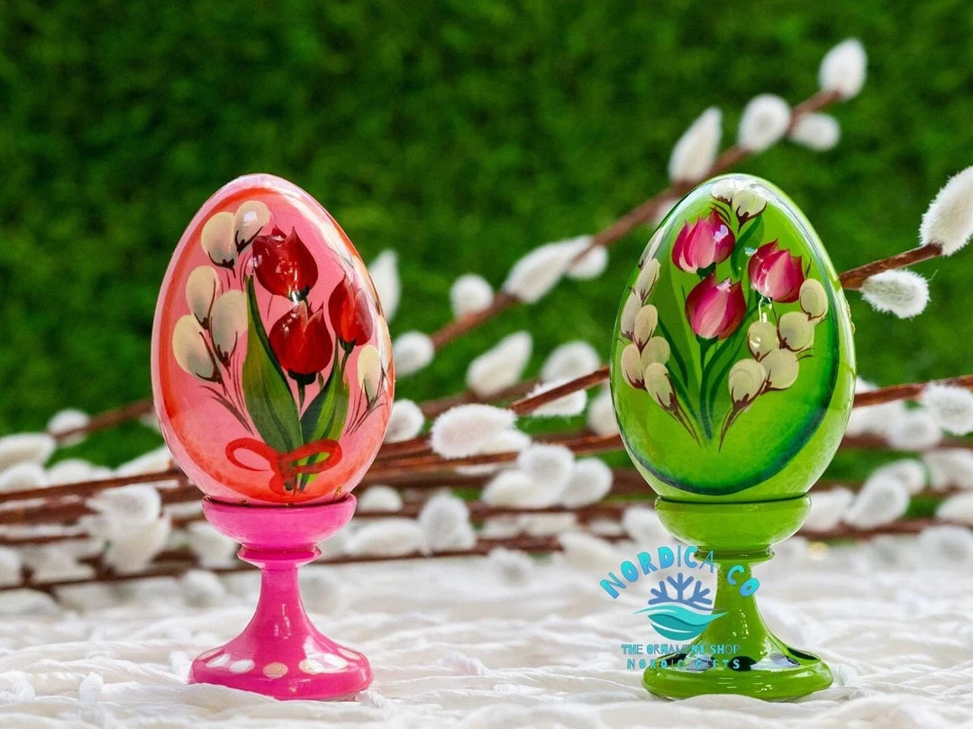 Easter Eggs , Wooden Easter Eggs , Hand Painted Easter Eggs , Easter Ornaments , Easter Decoratio... | Etsy (US)