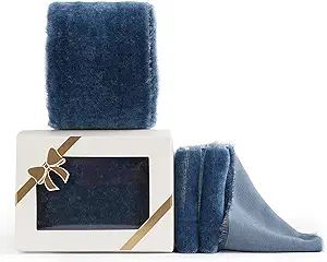 HUIHUANG Blue Silk Velvet Ribbon 2 inch Handmade Fring Ribbon Frayed Velvet Ribbon for Gift Wrapp... | Amazon (US)