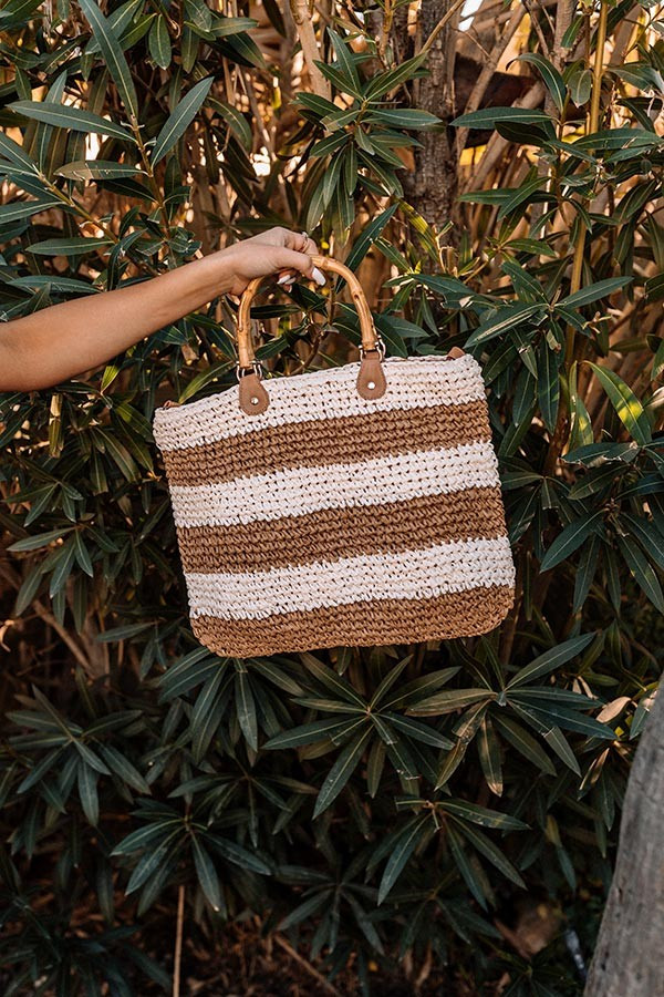 Ora Beach Woven Tote in Tan | Impressions Online Boutique