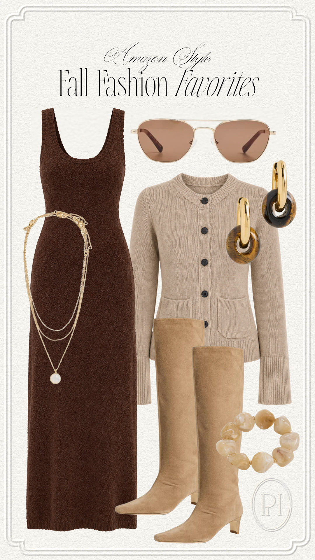 Top Amazon designer fashion finds for fall!

Fall fashion, fall looks, fall outfit, fall style, fall dress, brown maxi dress, tank top dress, layered looks, tan cardigan, neutral fashion, neutral style, neutral outfit, workwear, office casual, office looks, knee high boots, tan boots, suede boots, high heeled boots, brown earrings, fall accessories, sunglasses, layered necklaces, bracelet 

 #LTKgrwm #LTKootd #LTKSeasonal