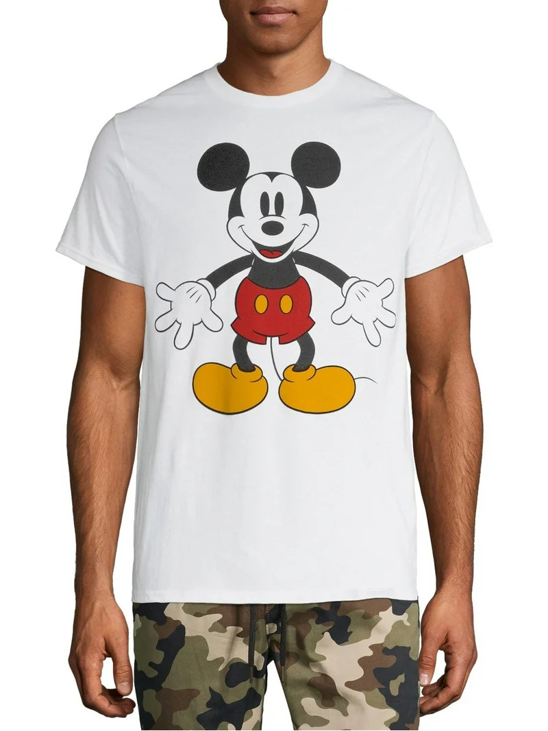 Mickey Mouse Disney Men's & Big Mens Classic Mickey Graphic Tee Shirt, Sizes S-3XL | Walmart (US)